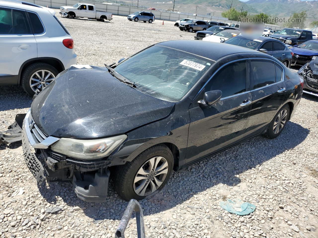 2014 Honda Accord Lx Black vin: 1HGCR2F34EA038401