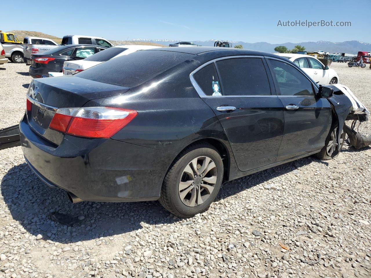 2014 Honda Accord Lx Black vin: 1HGCR2F34EA038401