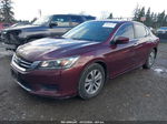 2014 Honda Accord Lx Red vin: 1HGCR2F34EA059443