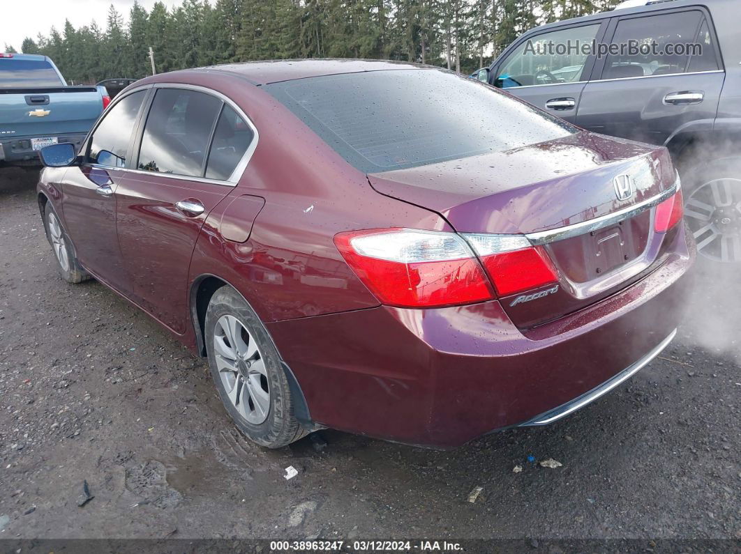 2014 Honda Accord Lx Red vin: 1HGCR2F34EA059443