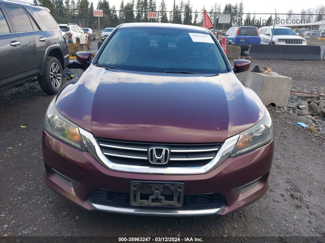 2014 Honda Accord Lx Red vin: 1HGCR2F34EA059443