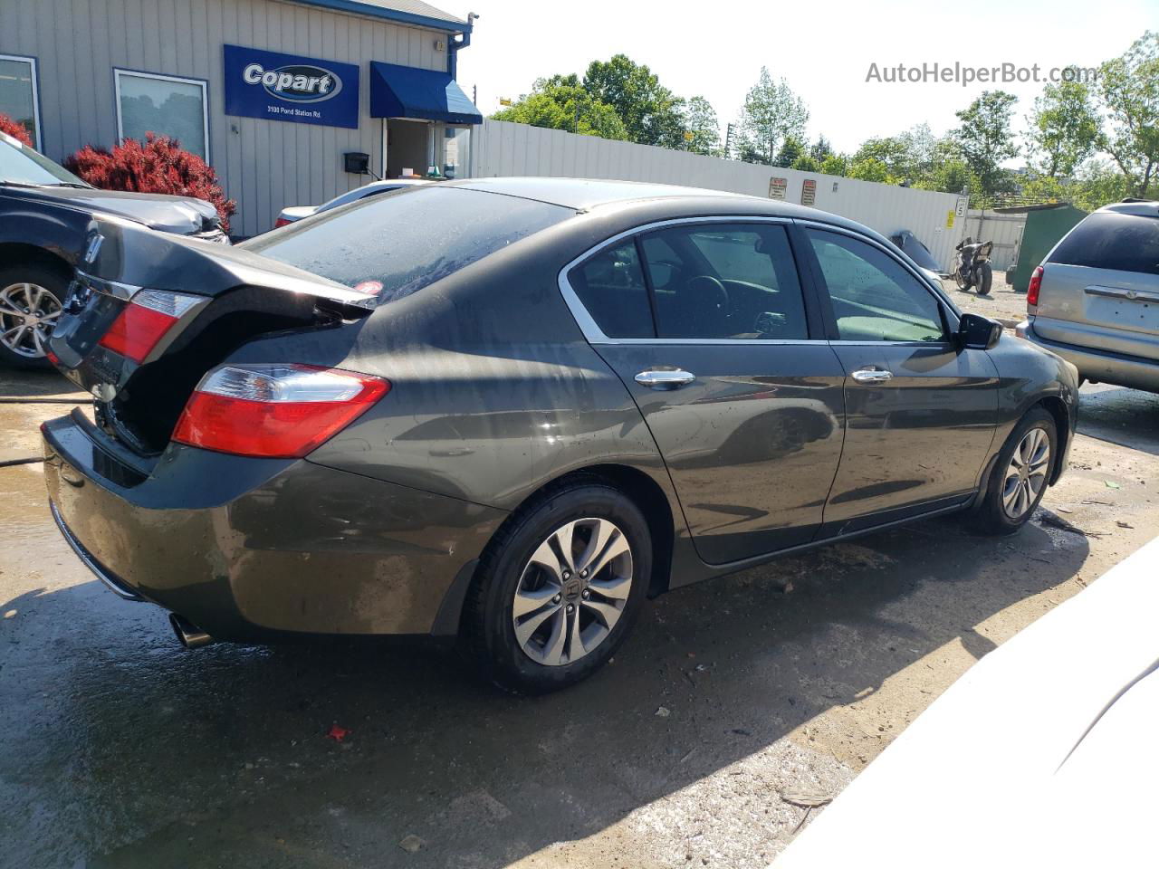 2014 Honda Accord Lx Gray vin: 1HGCR2F34EA073701