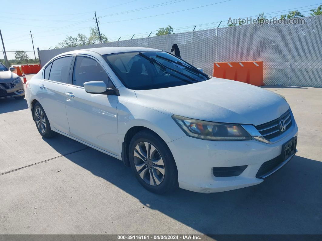 2014 Honda Accord Lx White vin: 1HGCR2F34EA095682