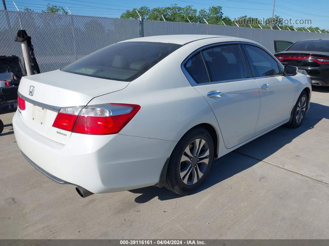 2014 Honda Accord Lx White vin: 1HGCR2F34EA095682