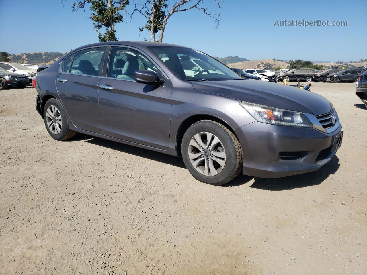 2014 Honda Accord Lx Gray vin: 1HGCR2F34EA106938