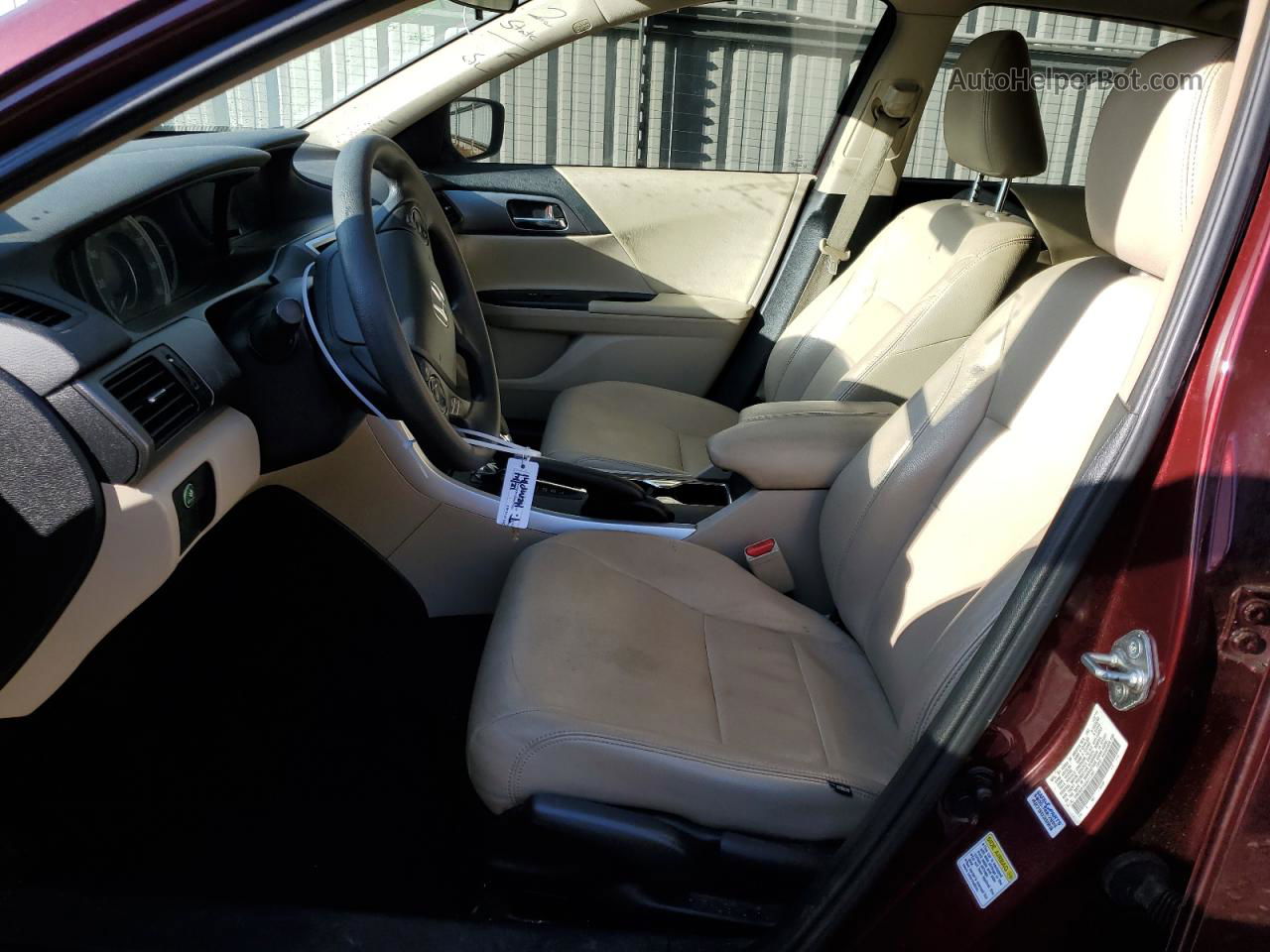 2014 Honda Accord Lx Maroon vin: 1HGCR2F34EA111797