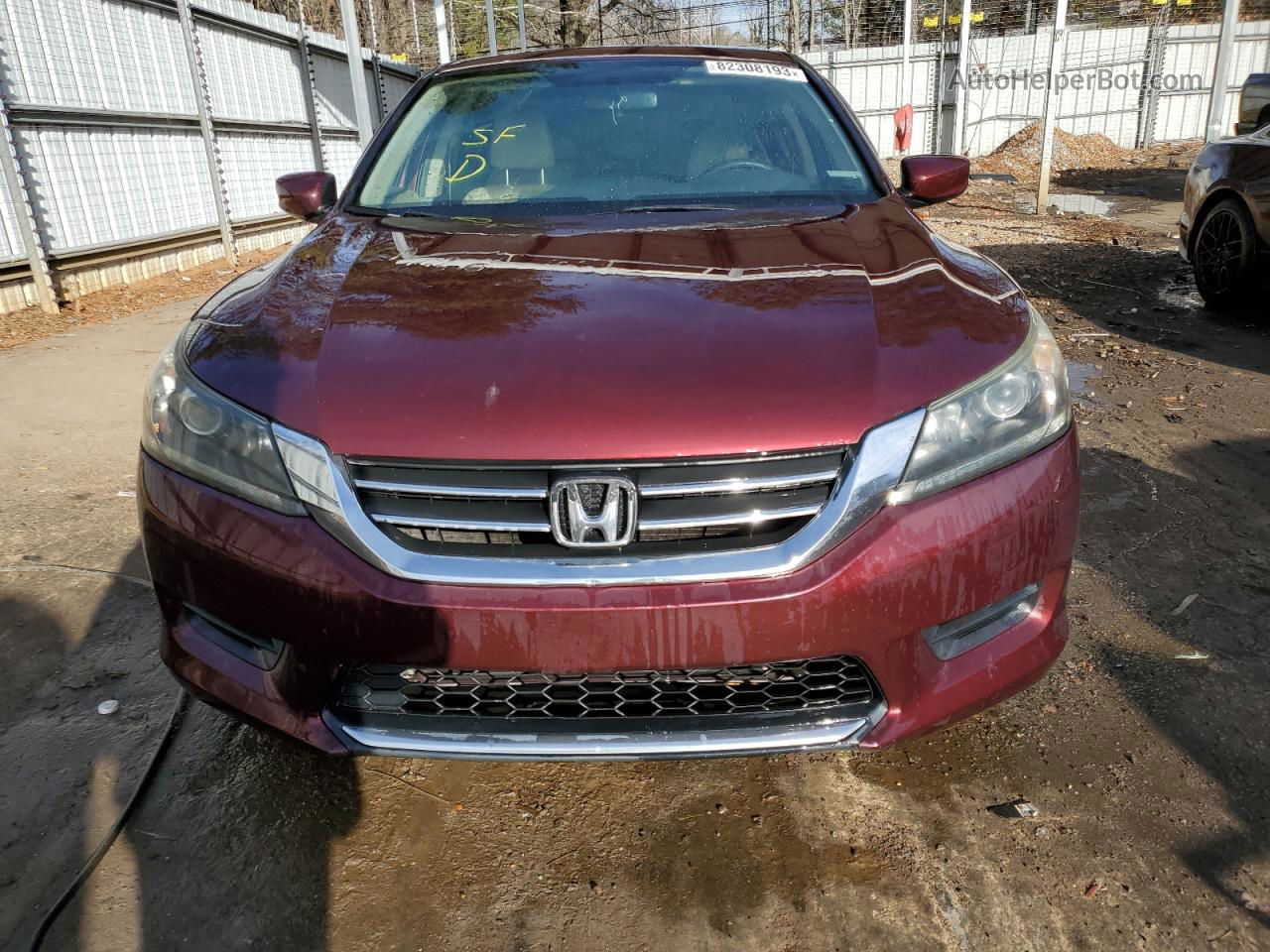 2014 Honda Accord Lx Maroon vin: 1HGCR2F34EA111797