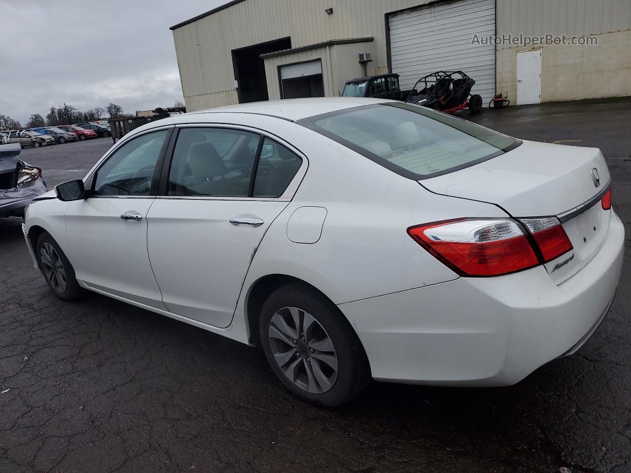 2014 Honda Accord Lx White vin: 1HGCR2F34EA112870