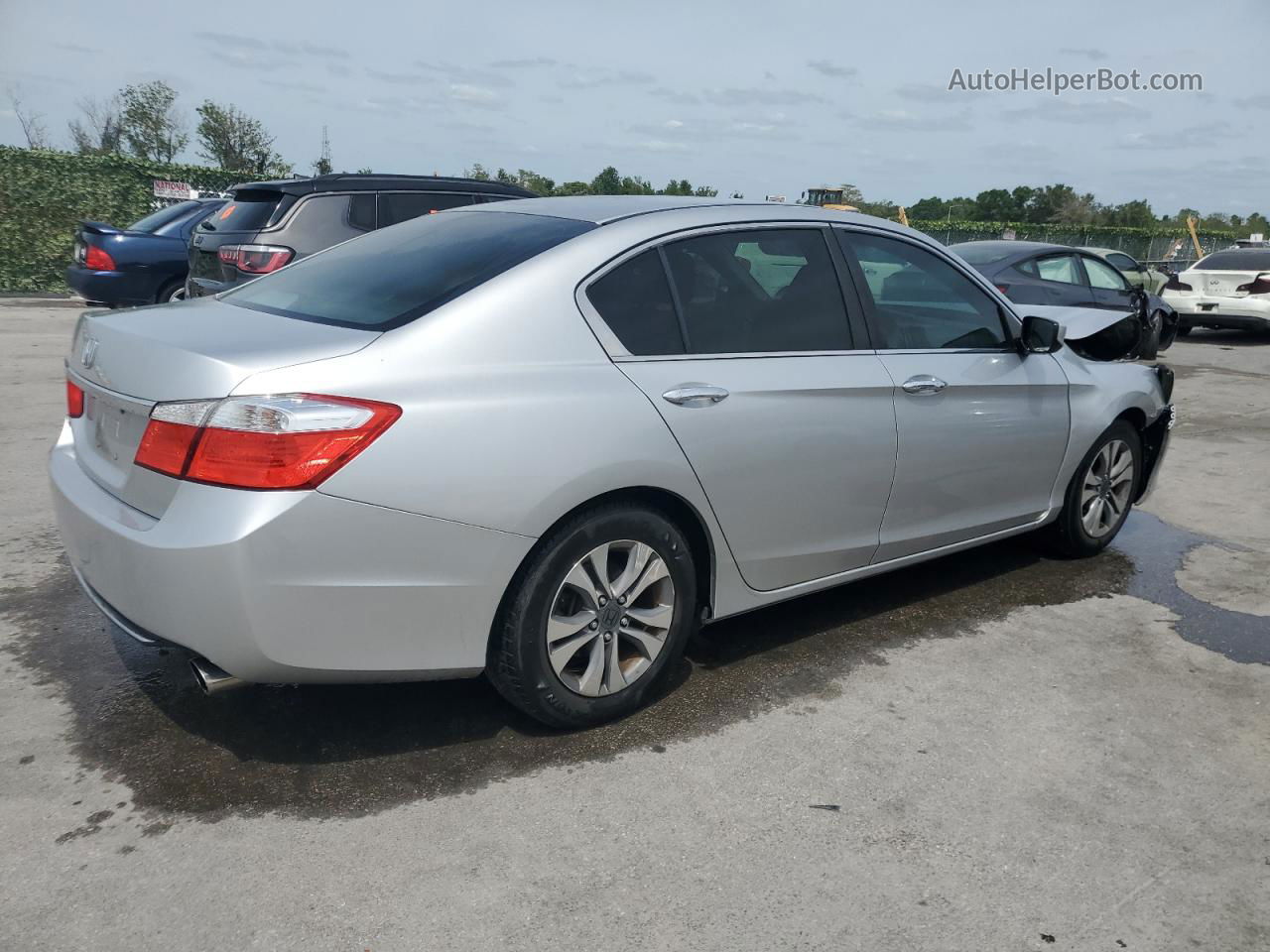 2014 Honda Accord Lx Silver vin: 1HGCR2F34EA164015