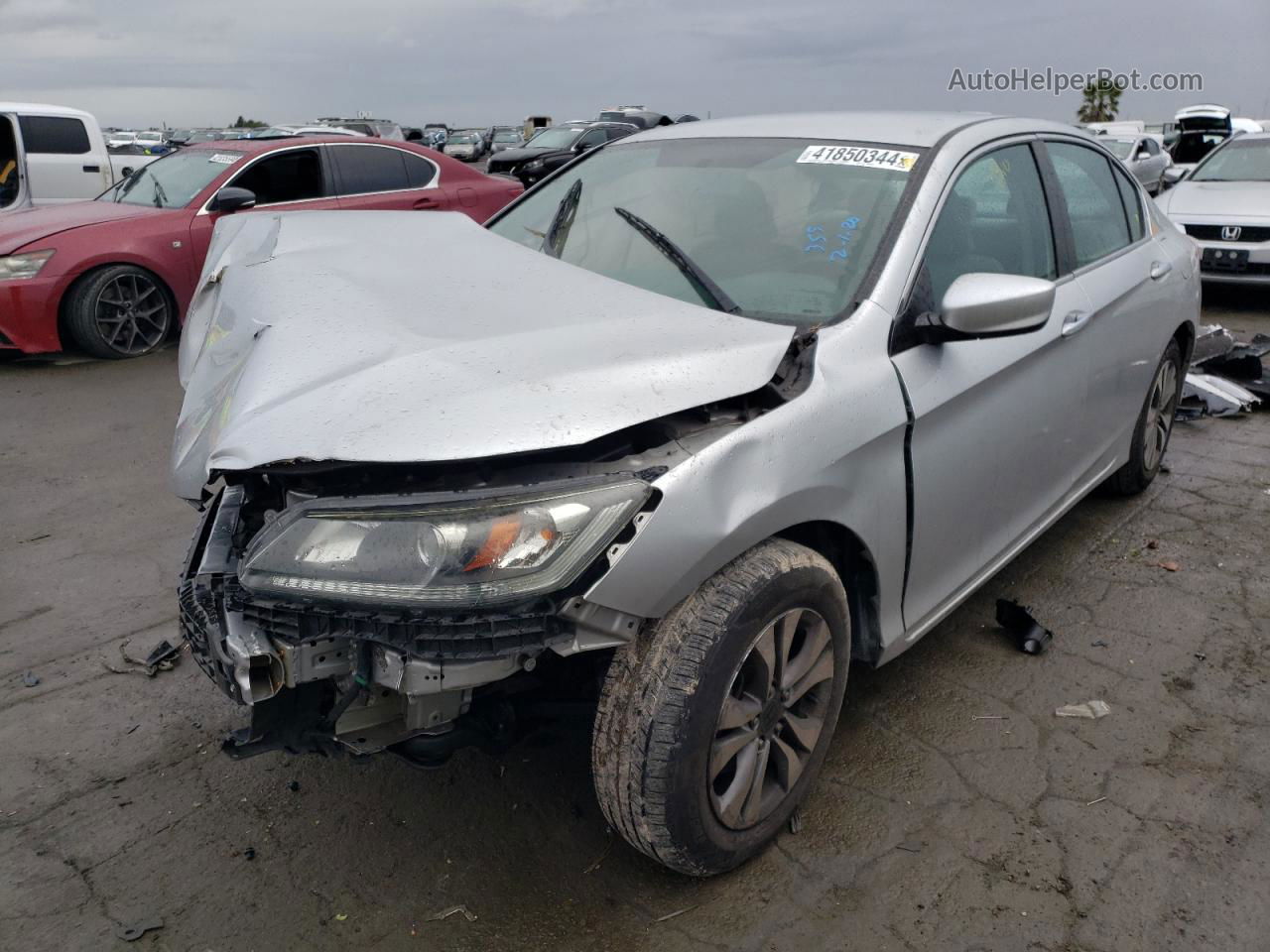 2014 Honda Accord Lx Silver vin: 1HGCR2F34EA211866