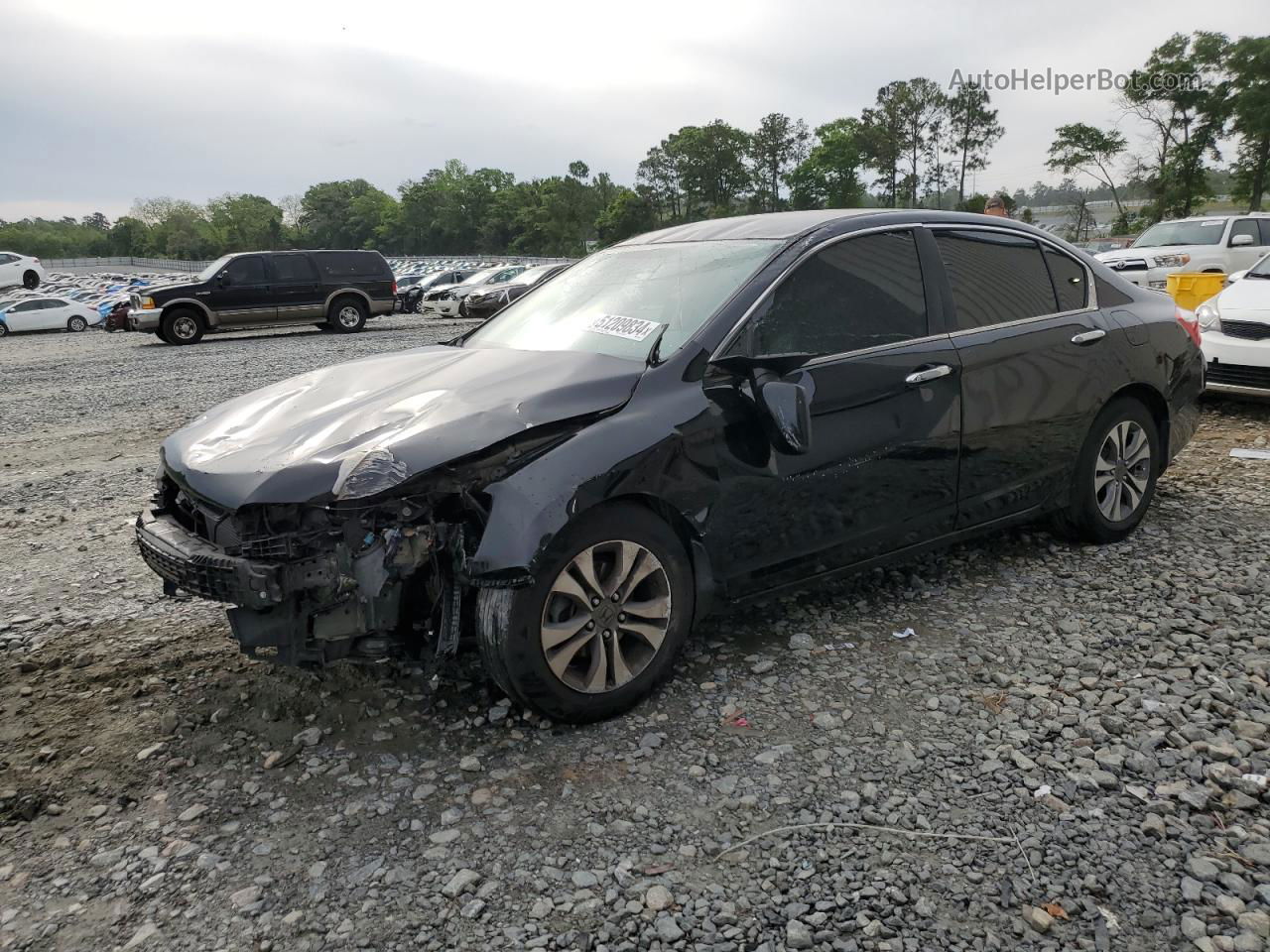 2014 Honda Accord Lx Black vin: 1HGCR2F34EA217215