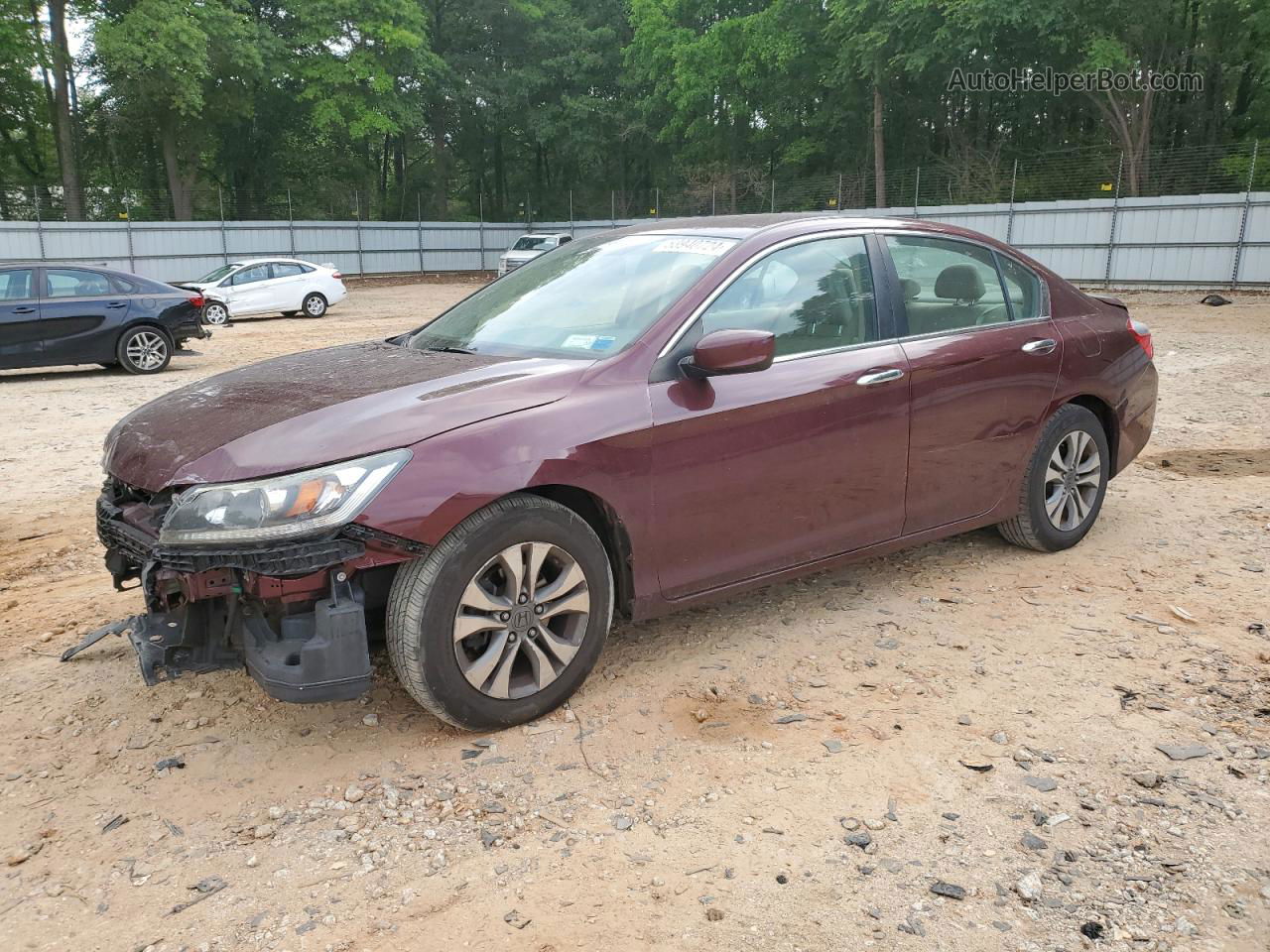 2014 Honda Accord Lx Maroon vin: 1HGCR2F34EA233897