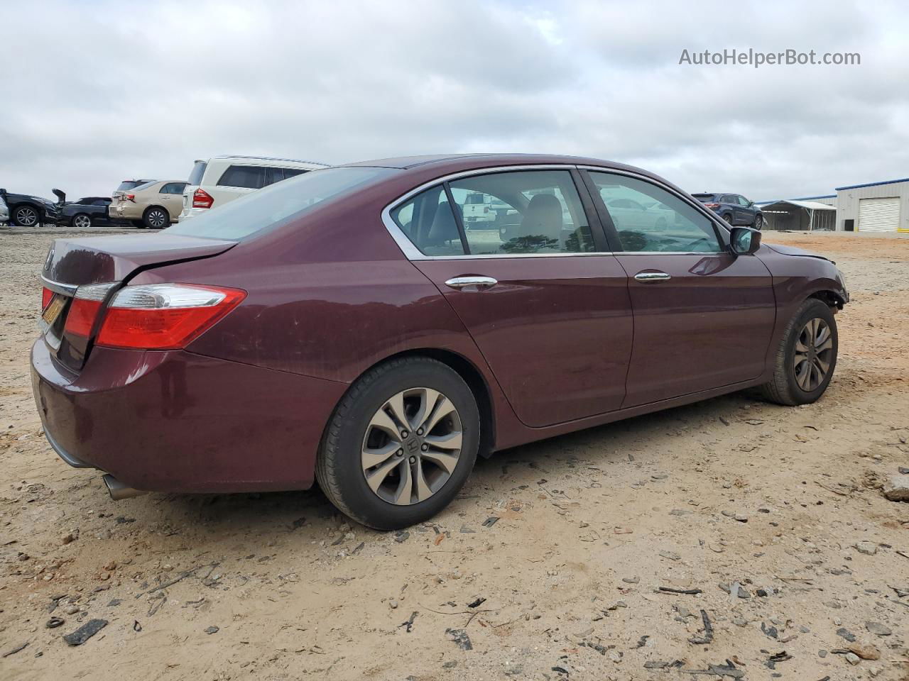 2014 Honda Accord Lx Maroon vin: 1HGCR2F34EA233897