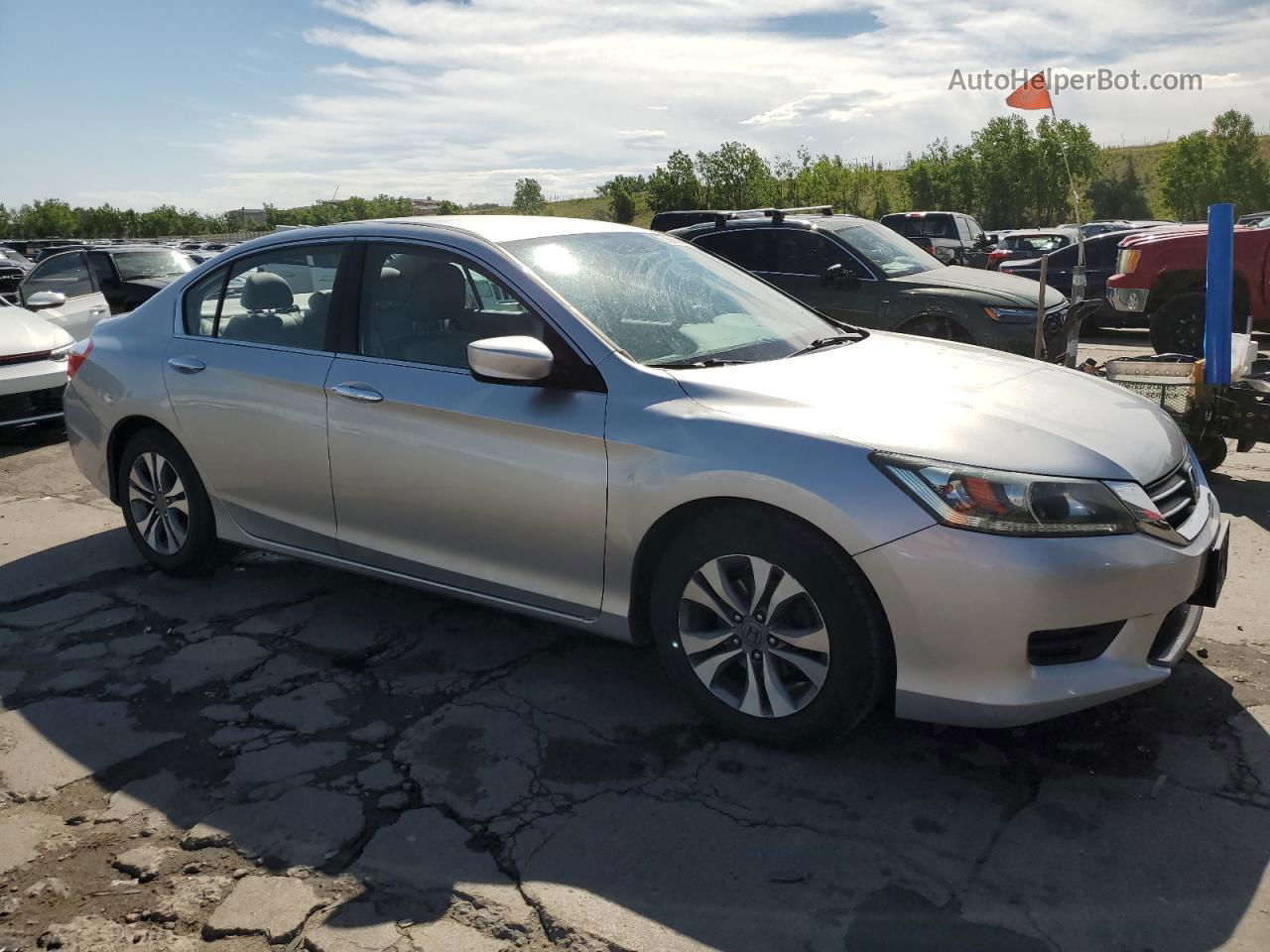 2014 Honda Accord Lx Silver vin: 1HGCR2F34EA262266