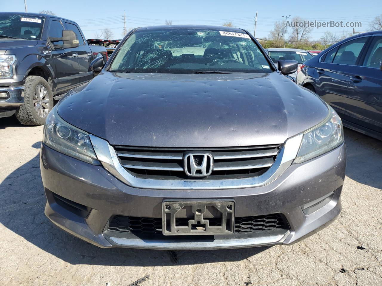 2014 Honda Accord Lx Gray vin: 1HGCR2F34EA267435