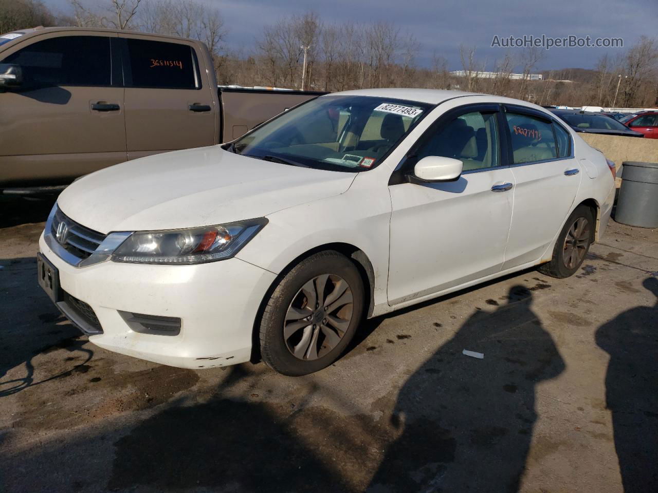 2015 Honda Accord Lx White vin: 1HGCR2F34FA055913