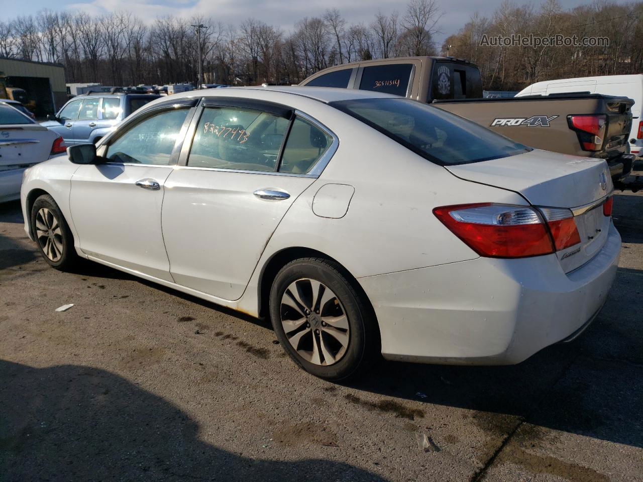 2015 Honda Accord Lx White vin: 1HGCR2F34FA055913