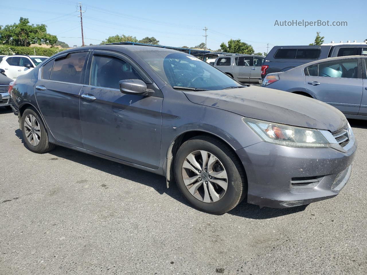 2015 Honda Accord Lx Gray vin: 1HGCR2F34FA084408