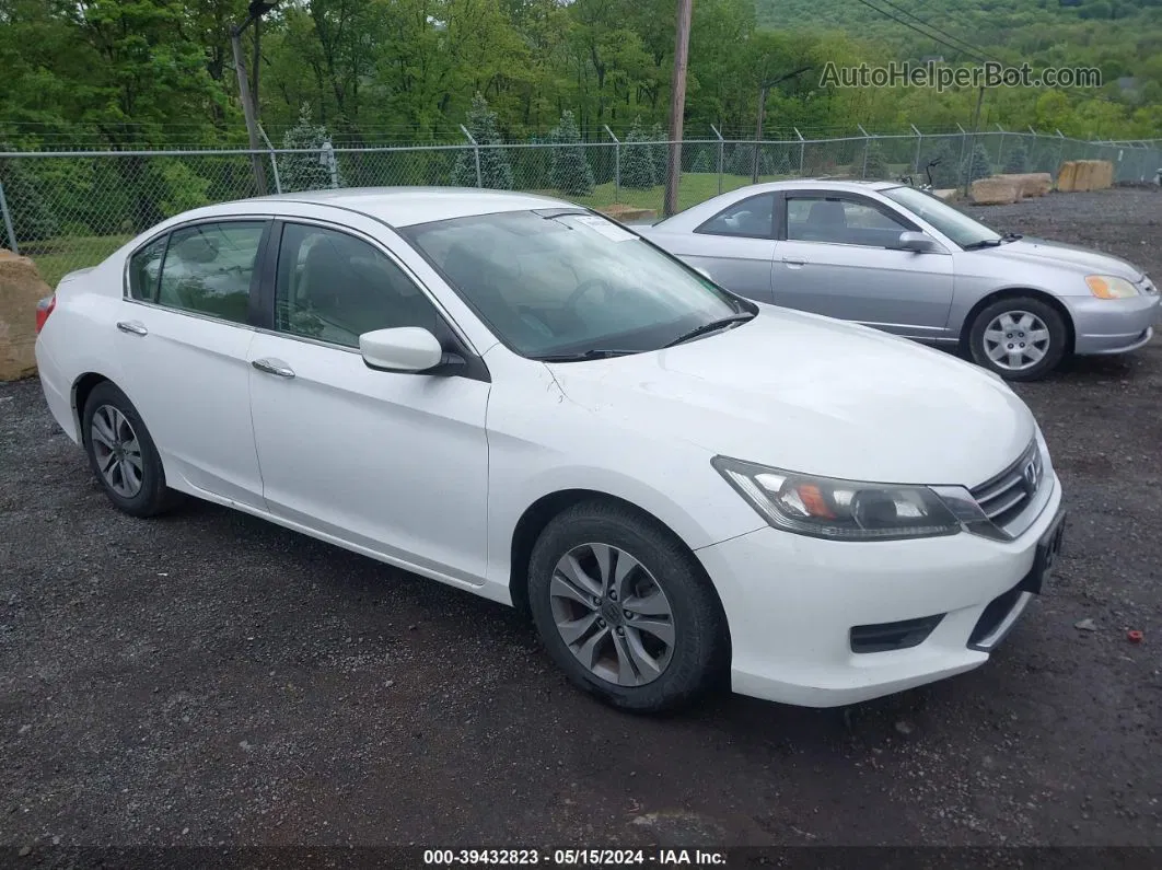 2015 Honda Accord Lx White vin: 1HGCR2F34FA144316