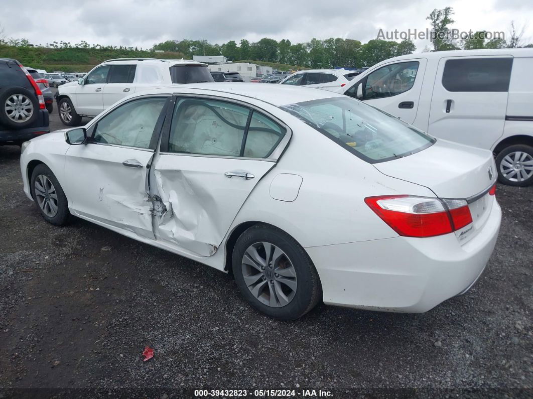 2015 Honda Accord Lx White vin: 1HGCR2F34FA144316