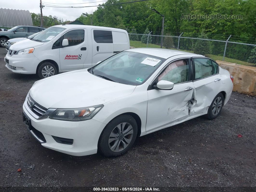 2015 Honda Accord Lx White vin: 1HGCR2F34FA144316