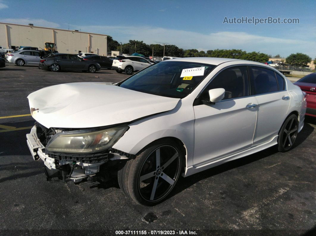 2015 Honda Accord Sedan Lx White vin: 1HGCR2F34FA248823