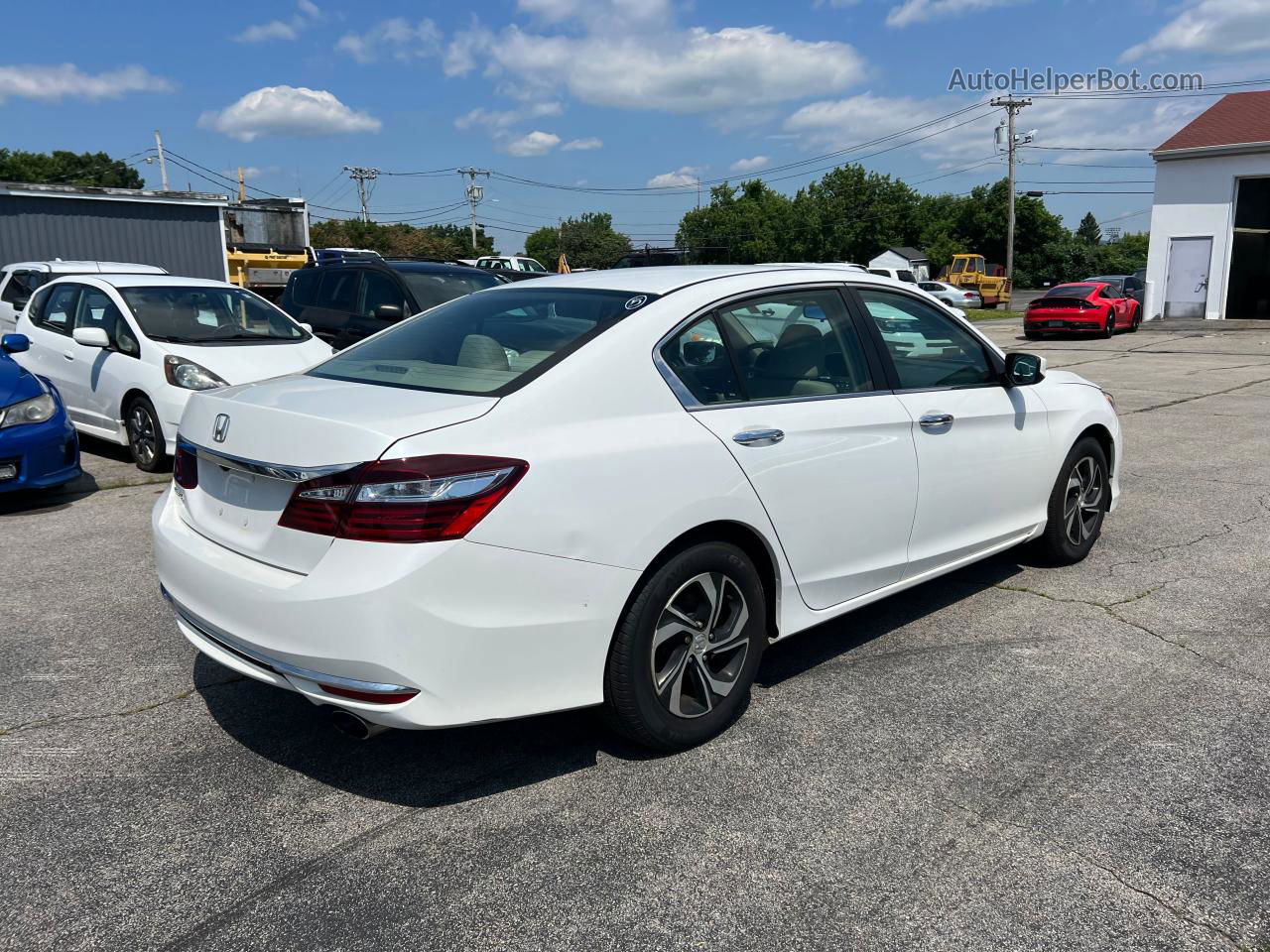 2016 Honda Accord Lx White vin: 1HGCR2F34GA078383