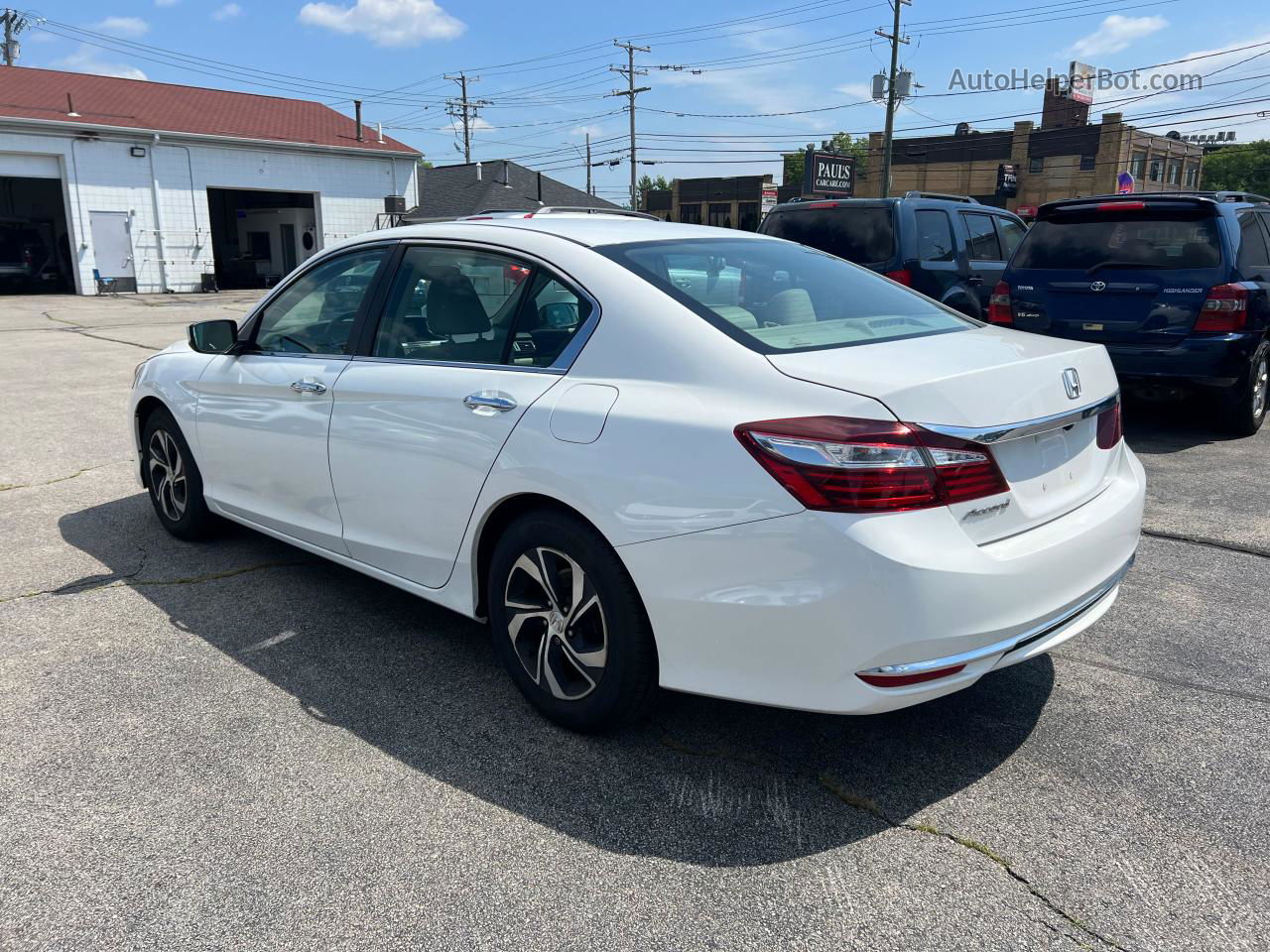 2016 Honda Accord Lx White vin: 1HGCR2F34GA078383