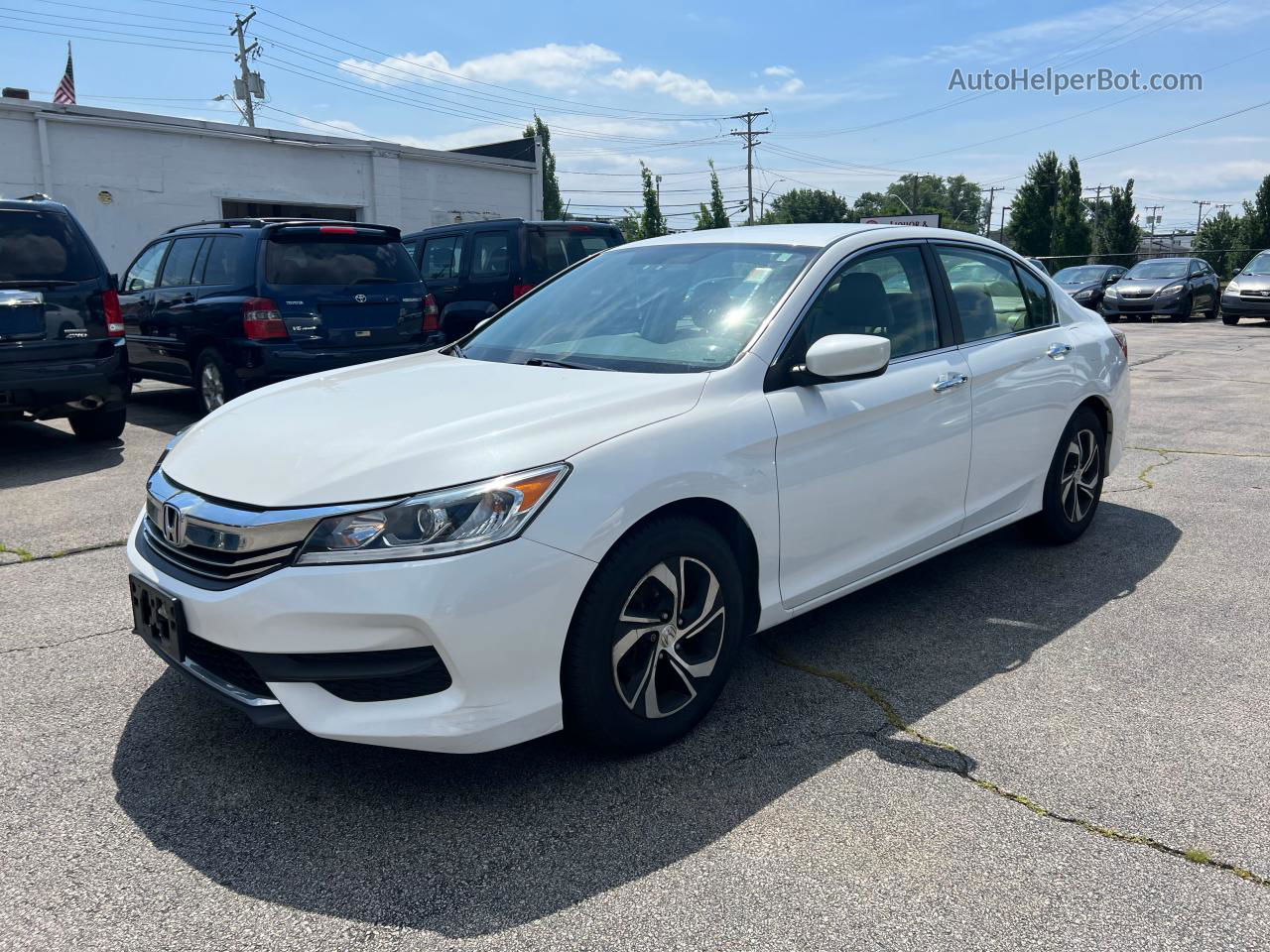 2016 Honda Accord Lx White vin: 1HGCR2F34GA078383