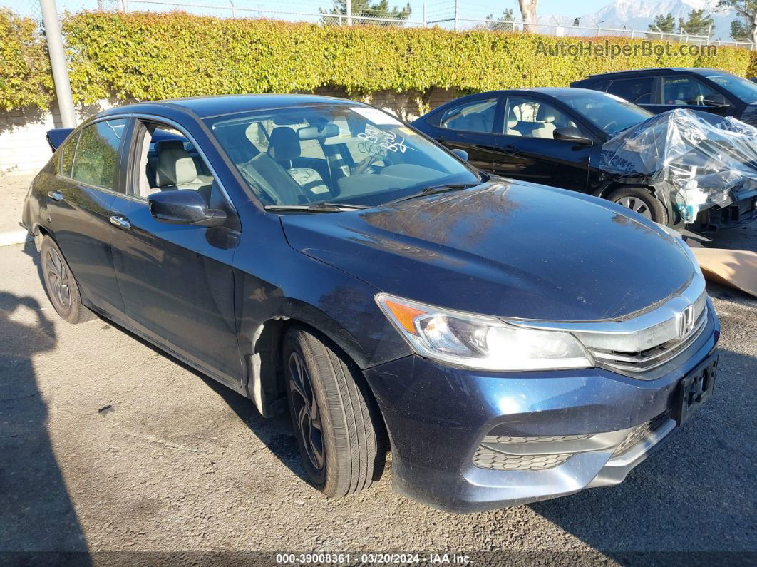 2016 Honda Accord Lx Blue vin: 1HGCR2F34GA161103