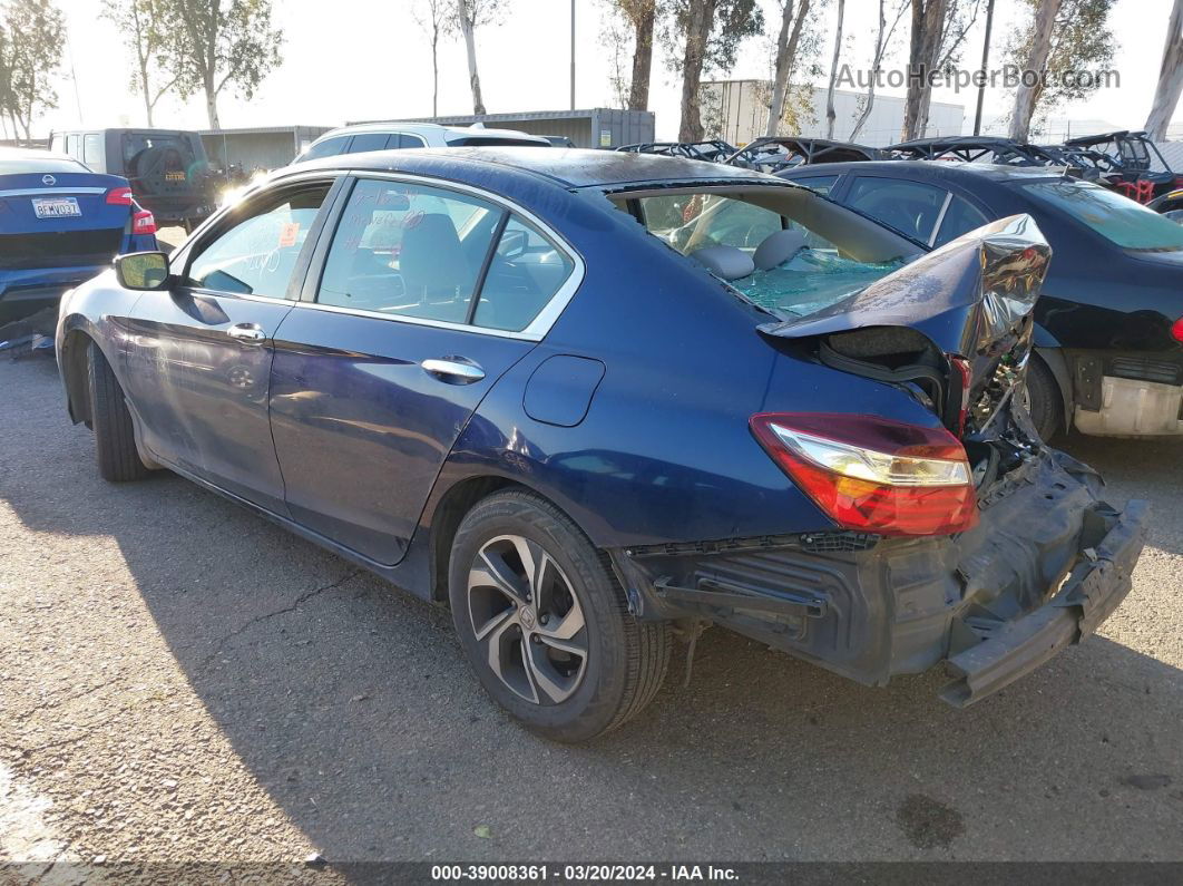 2016 Honda Accord Lx Blue vin: 1HGCR2F34GA161103