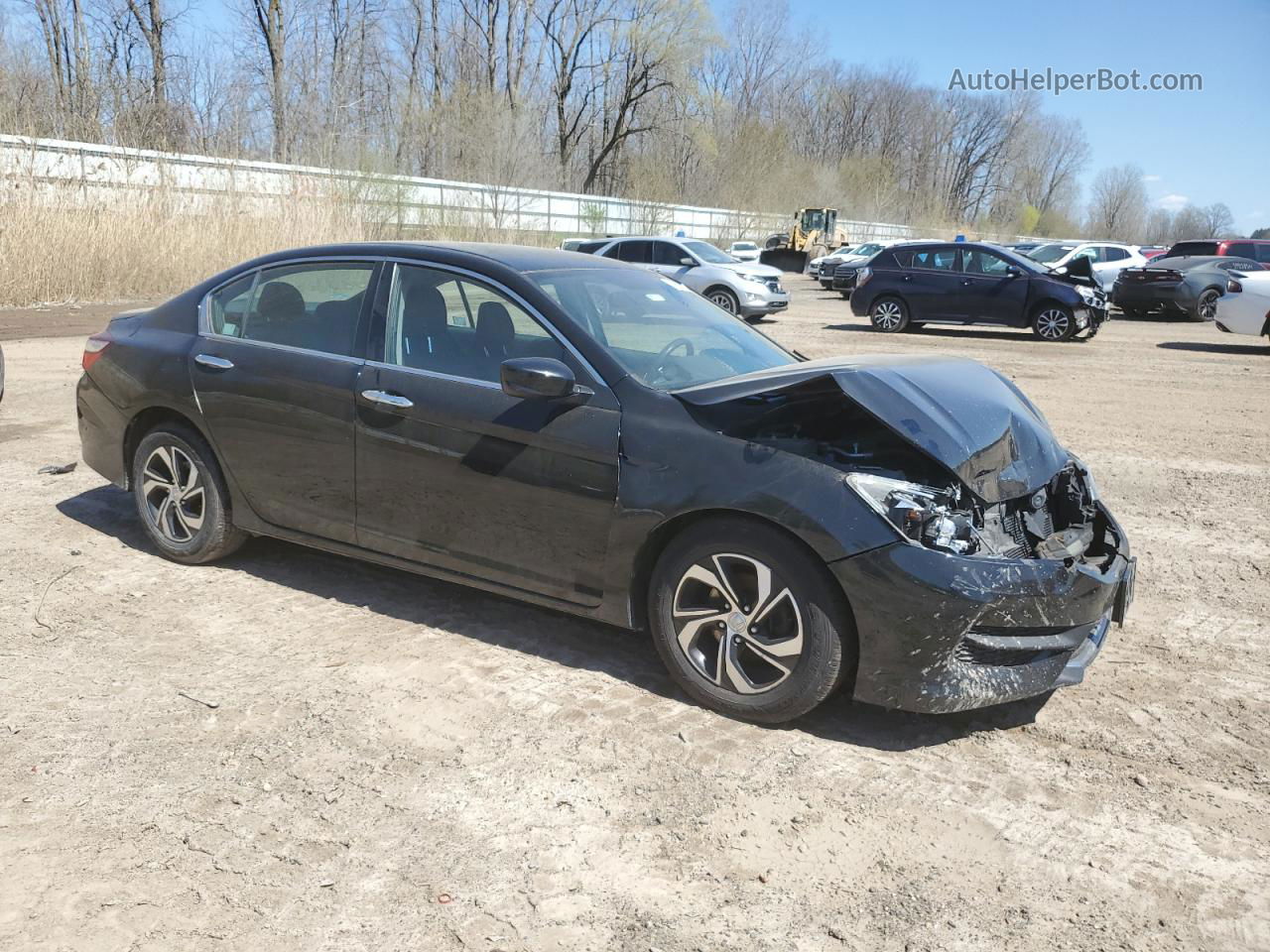 2016 Honda Accord Lx Black vin: 1HGCR2F34GA186678