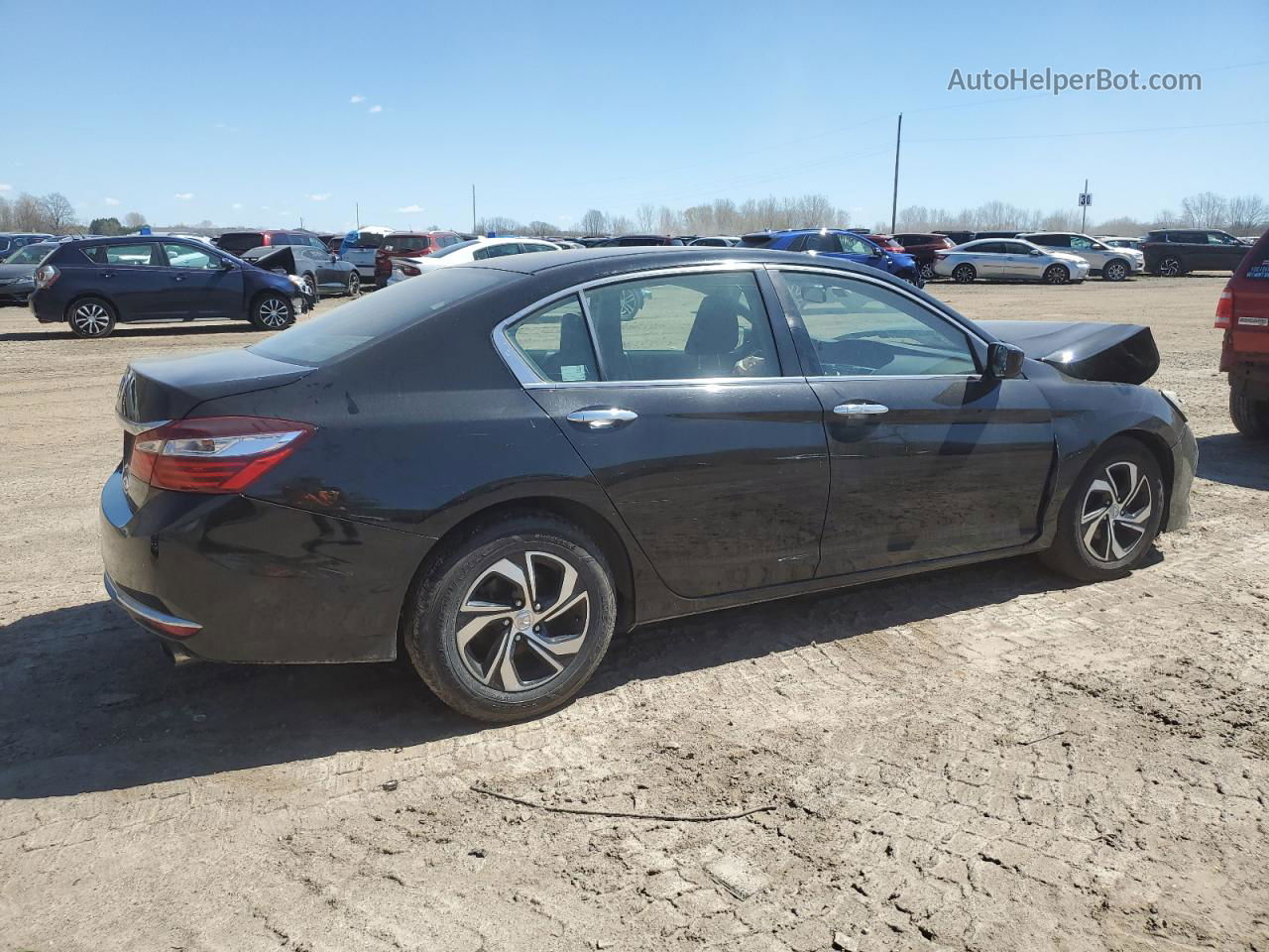 2016 Honda Accord Lx Black vin: 1HGCR2F34GA186678