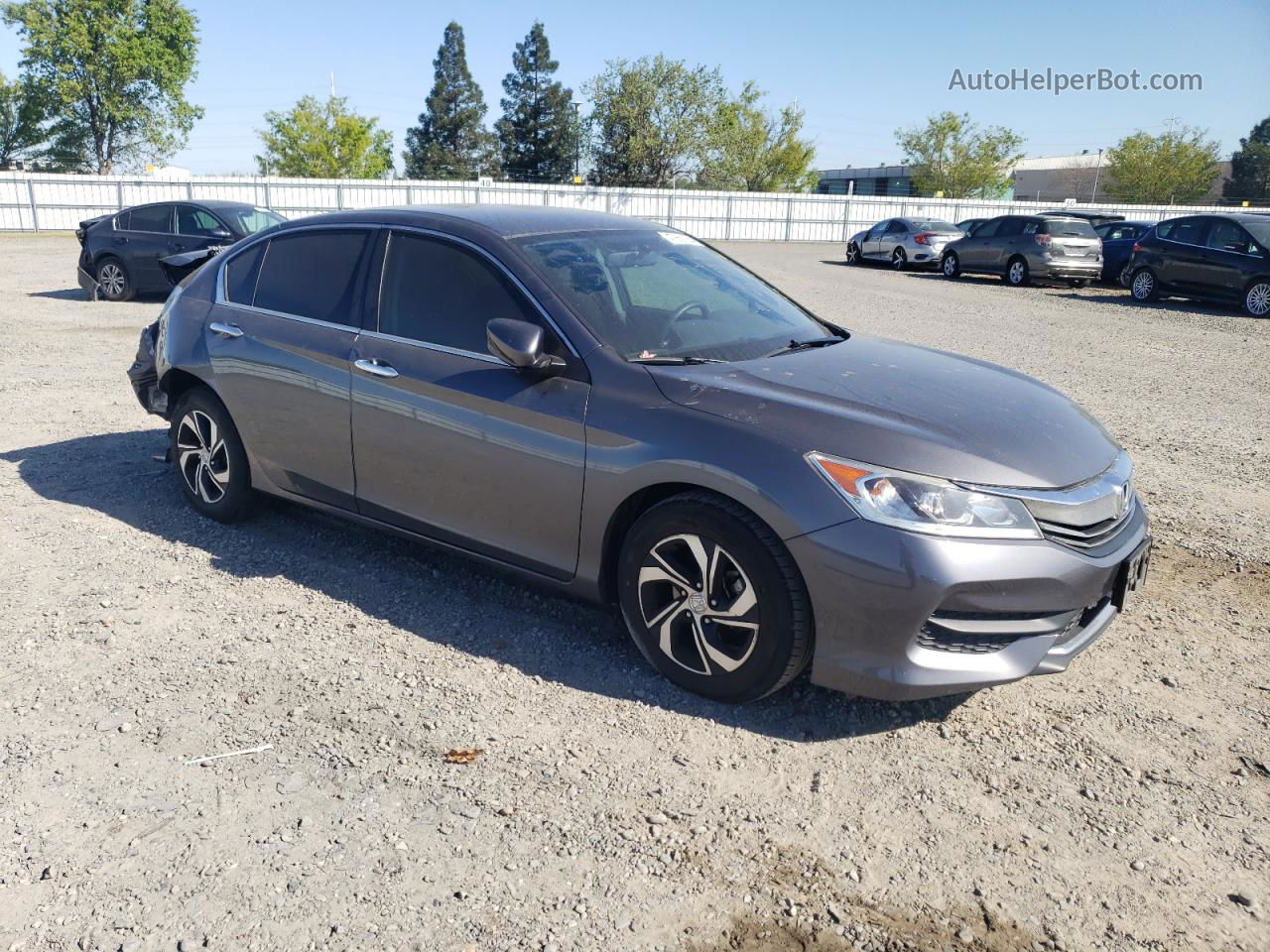 2016 Honda Accord Lx Gray vin: 1HGCR2F34GA235801