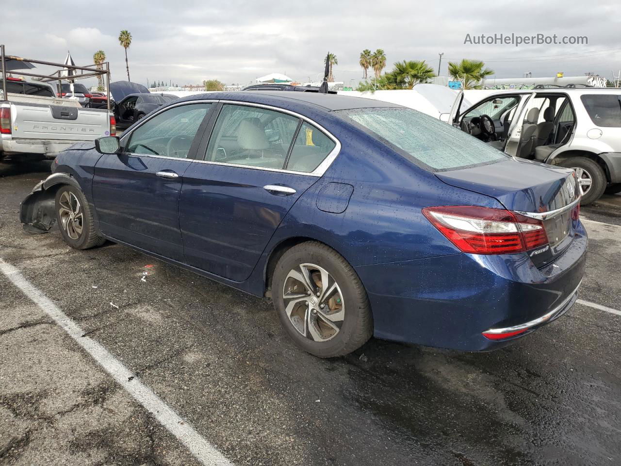 2017 Honda Accord Lx Blue vin: 1HGCR2F34HA025152