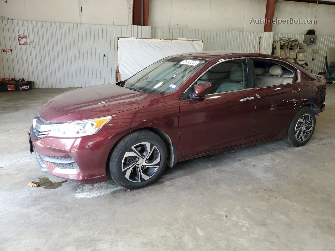 2017 Honda Accord Lx Red vin: 1HGCR2F34HA042467