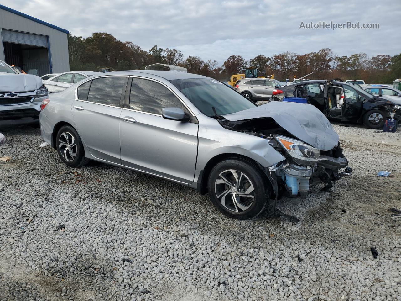 2017 Honda Accord Lx Серый vin: 1HGCR2F34HA107009