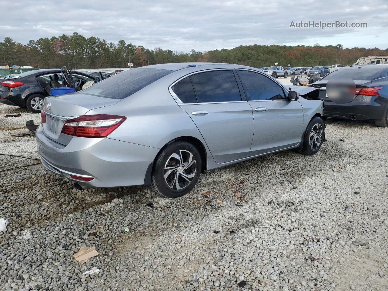 2017 Honda Accord Lx Серый vin: 1HGCR2F34HA107009