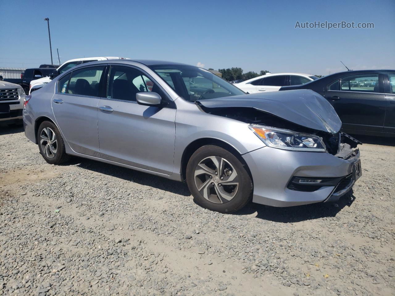 2017 Honda Accord Lx Silver vin: 1HGCR2F34HA108063