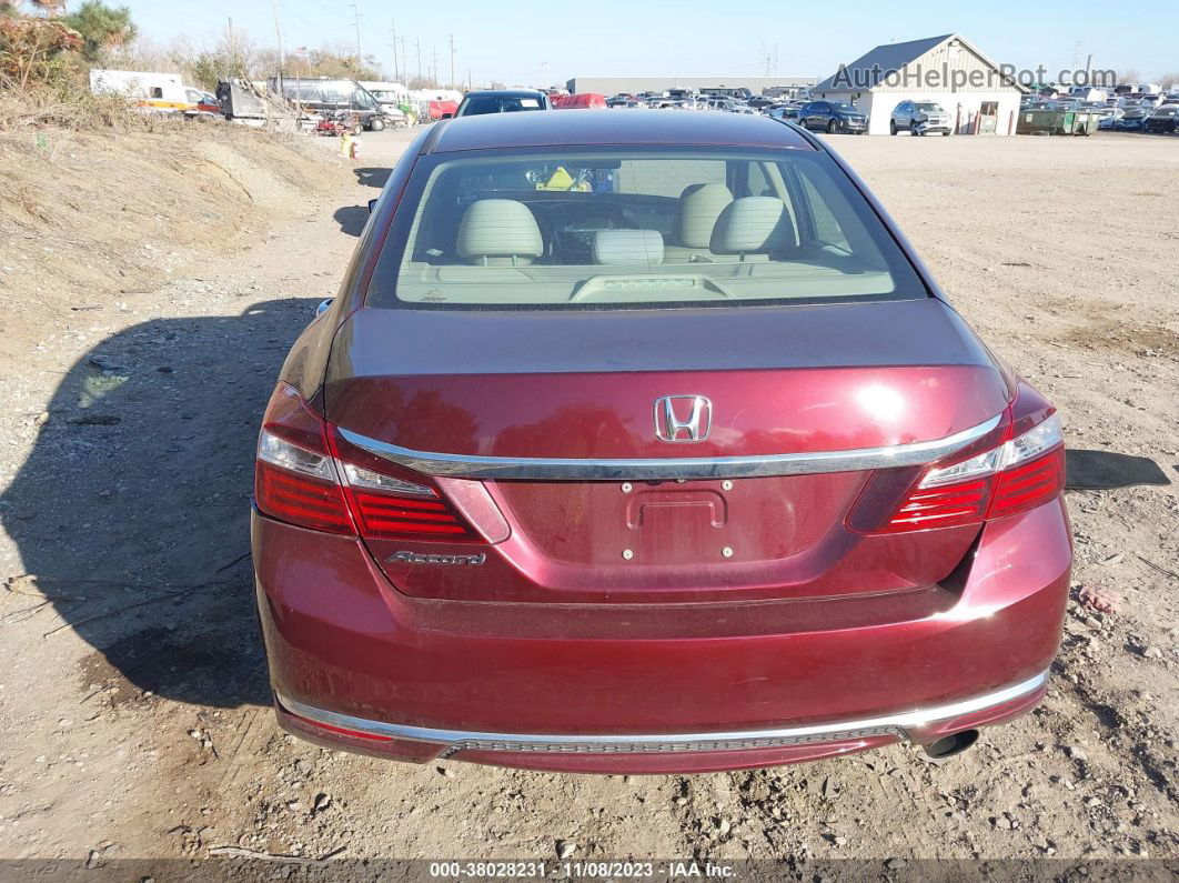 2017 Honda Accord Lx Maroon vin: 1HGCR2F34HA142441