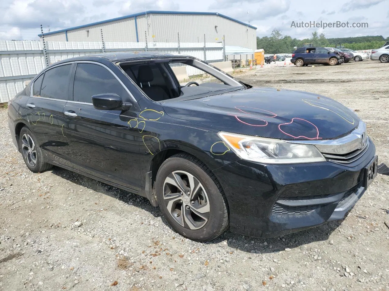 2017 Honda Accord Lx Black vin: 1HGCR2F34HA218532