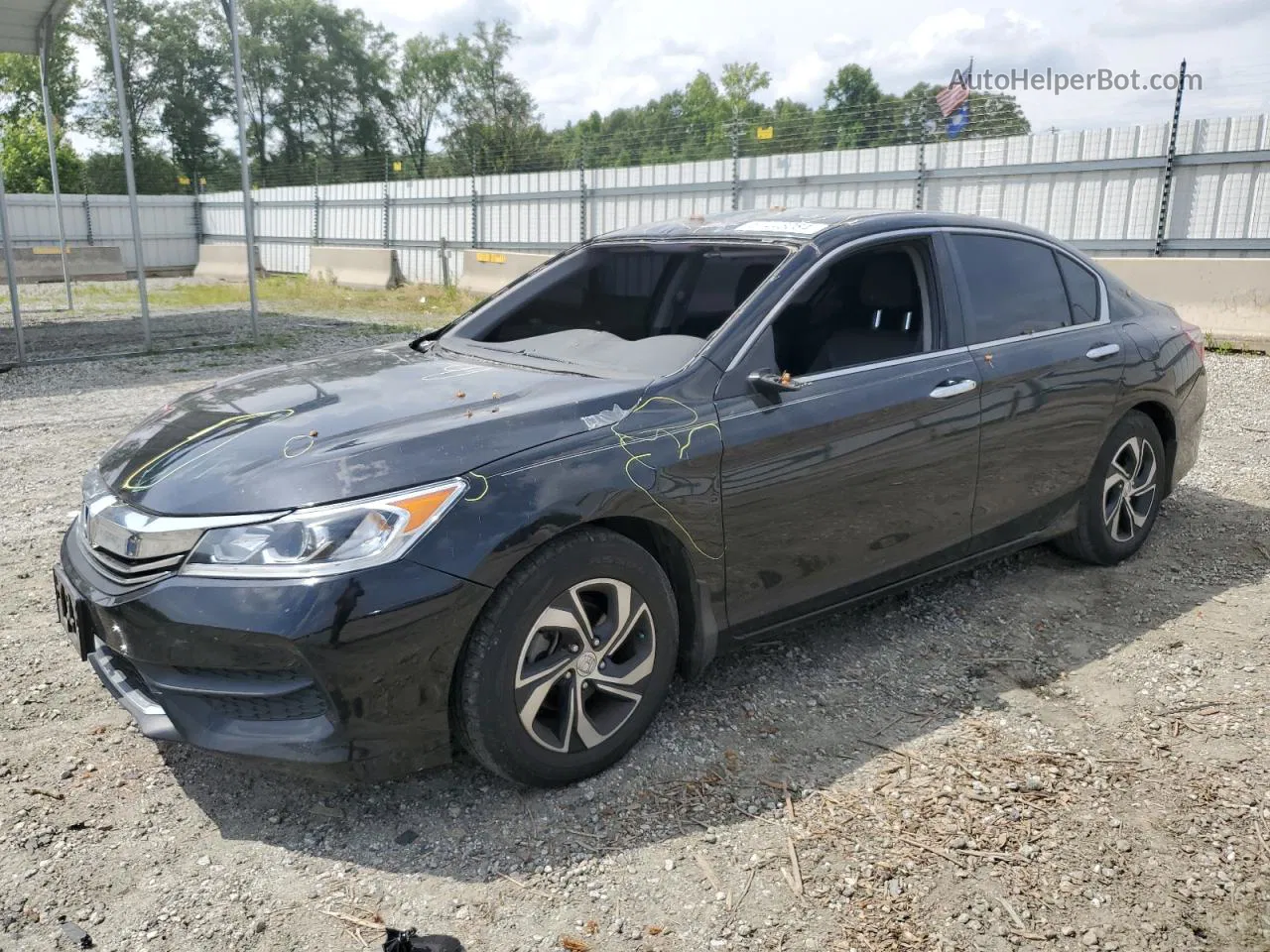 2017 Honda Accord Lx Black vin: 1HGCR2F34HA218532