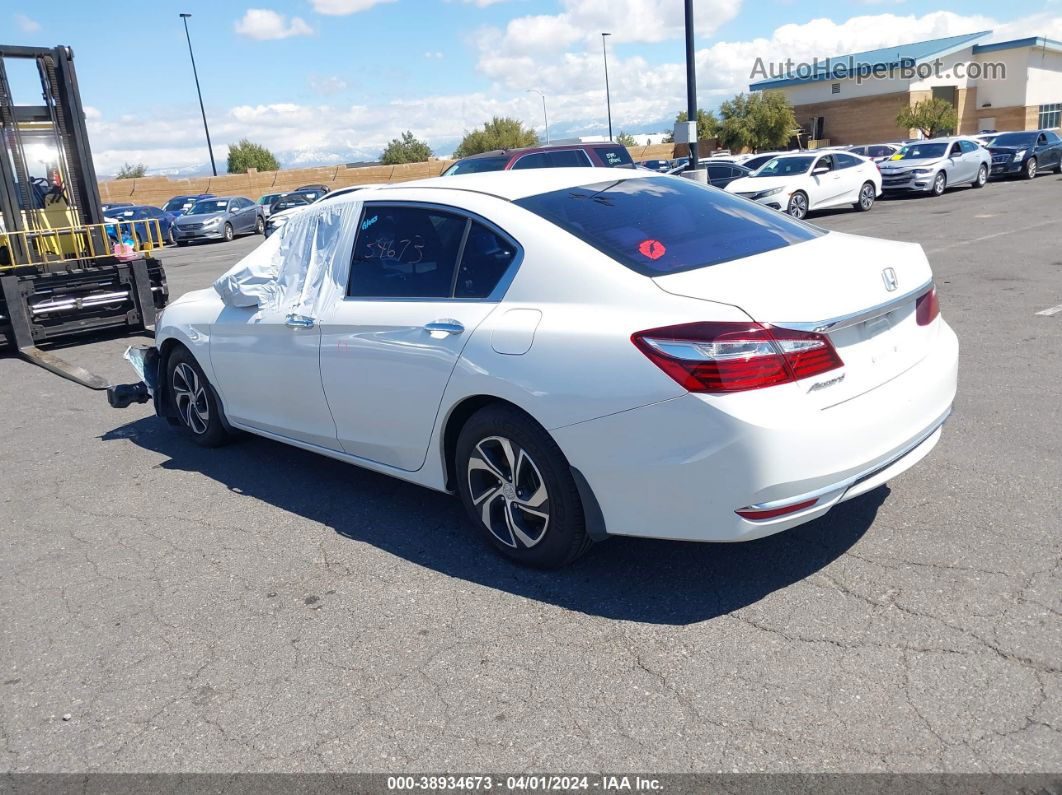 2017 Honda Accord Lx White vin: 1HGCR2F34HA233001