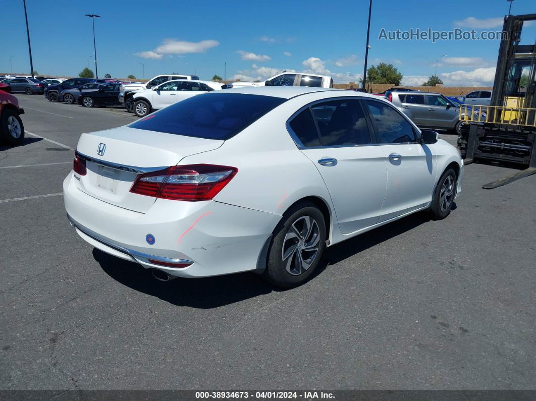 2017 Honda Accord Lx White vin: 1HGCR2F34HA233001