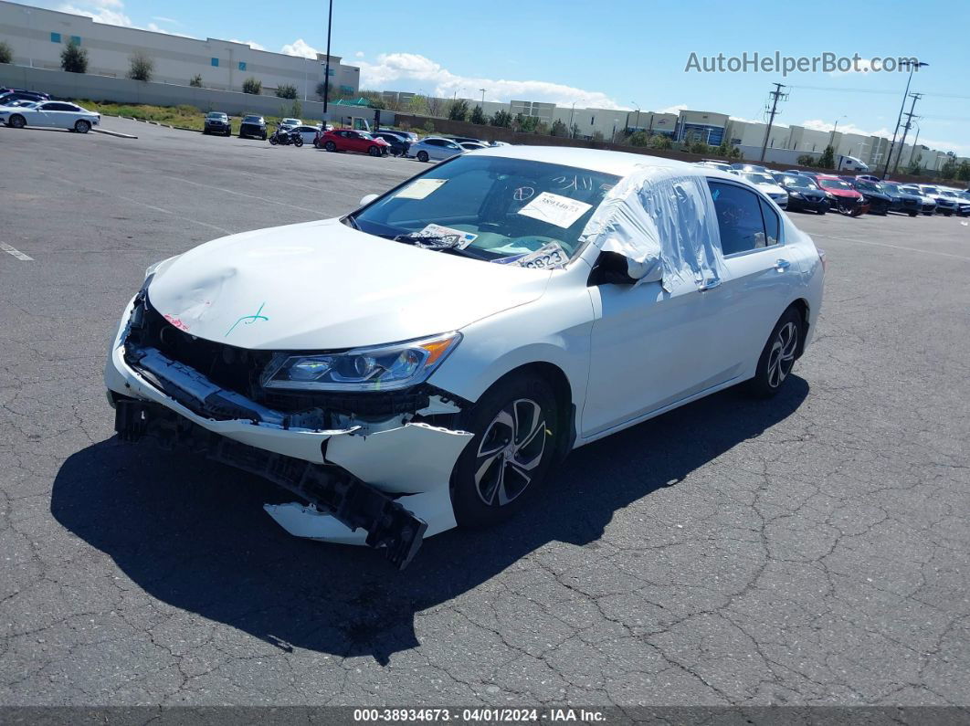 2017 Honda Accord Lx White vin: 1HGCR2F34HA233001