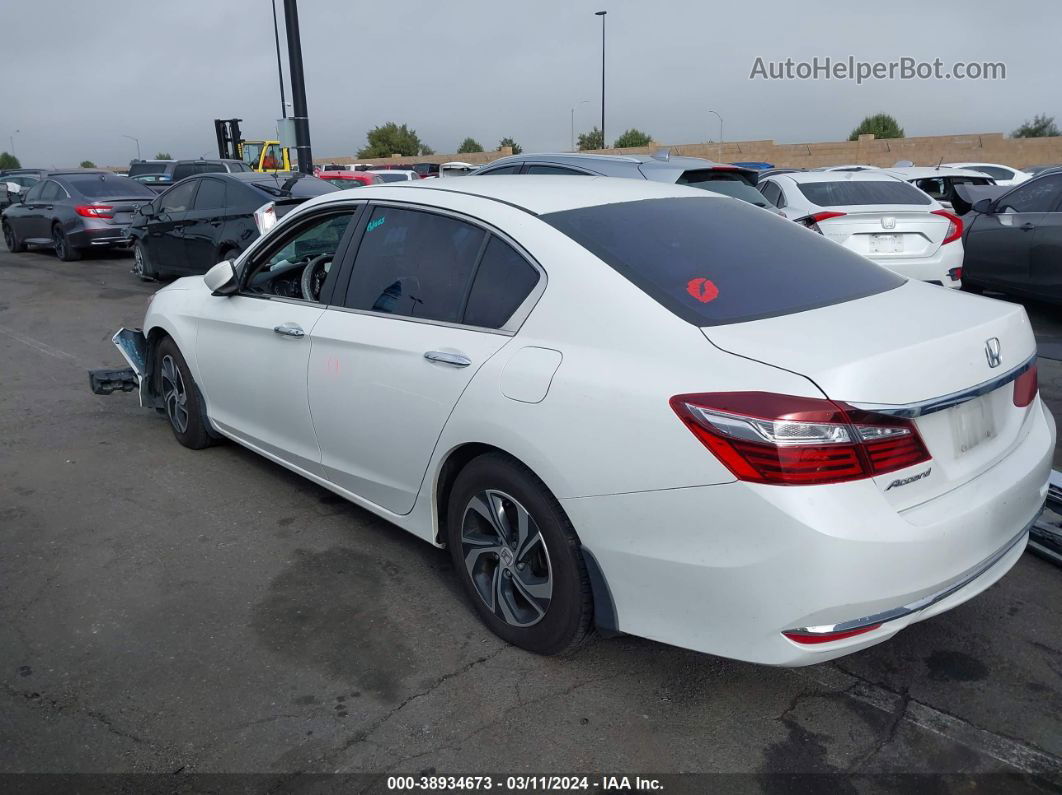 2017 Honda Accord Lx White vin: 1HGCR2F34HA233001