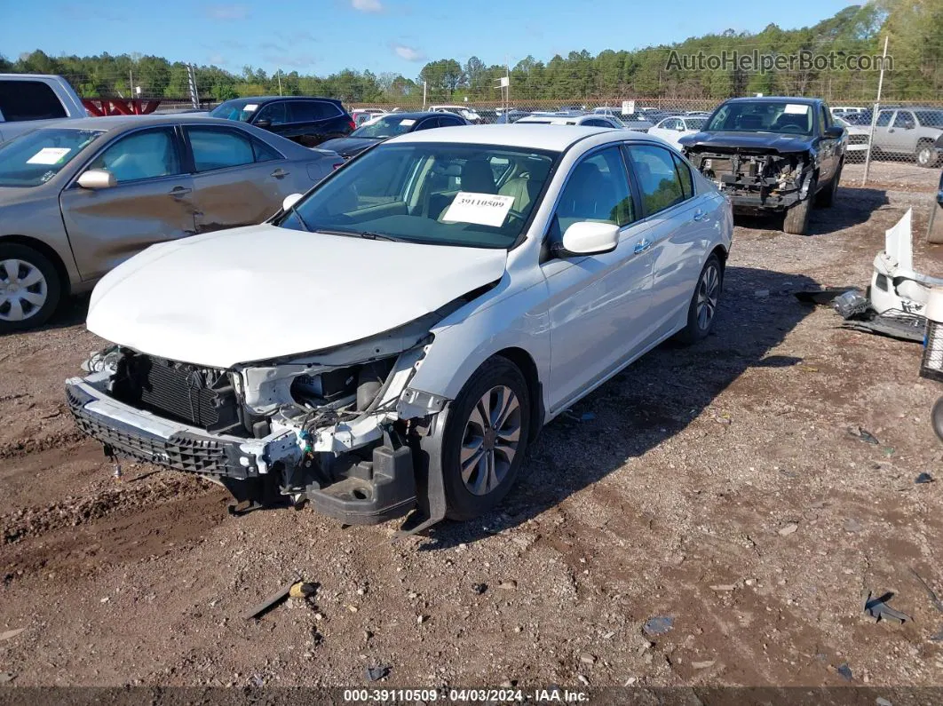 2014 Honda Accord Lx White vin: 1HGCR2F35EA005326