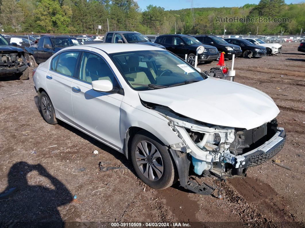 2014 Honda Accord Lx White vin: 1HGCR2F35EA005326