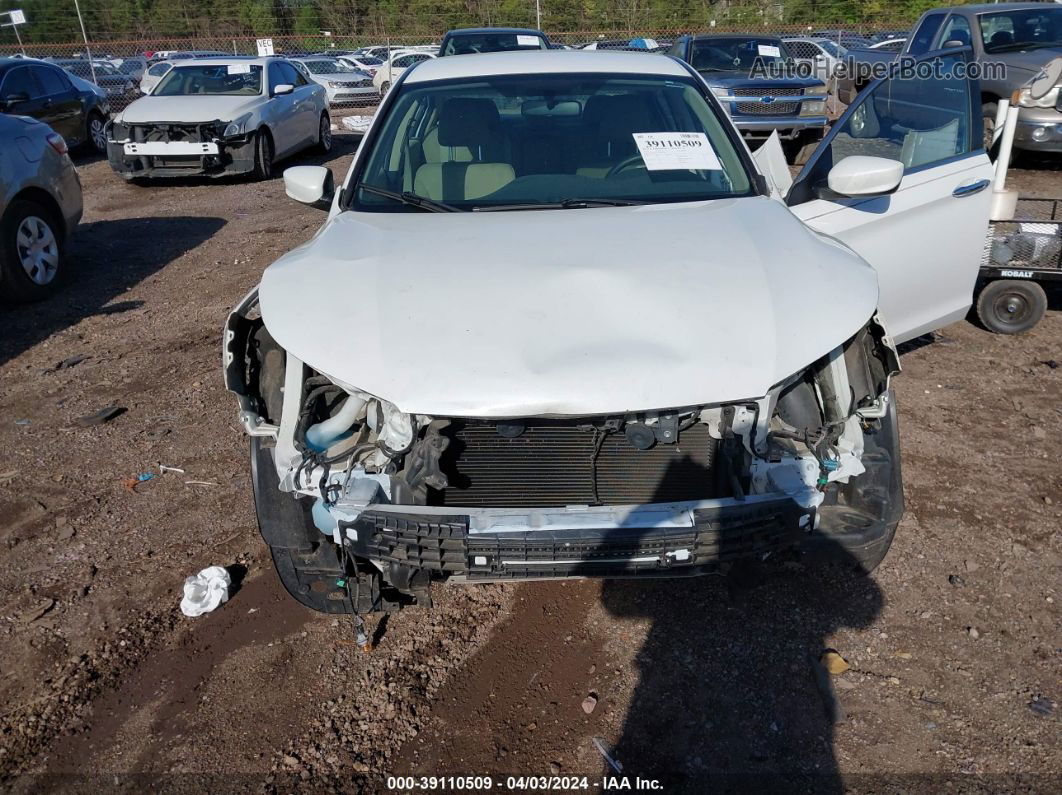 2014 Honda Accord Lx White vin: 1HGCR2F35EA005326