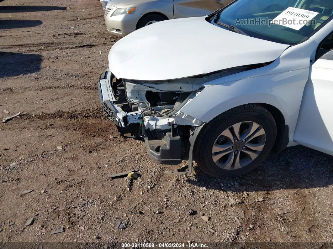 2014 Honda Accord Lx White vin: 1HGCR2F35EA005326